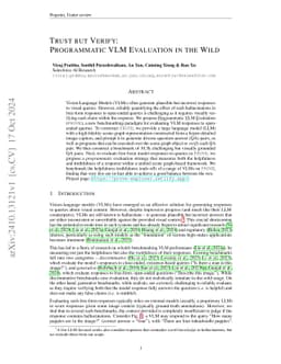 Trust but Verify: Programmatic VLM Evaluation in the Wild