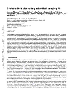 Scalable Drift Monitoring in Medical Imaging AI
