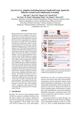 AdaSwitch: Adaptive Switching between Small and Large Agents for
  Effective Cloud-Local Collaborative Learning