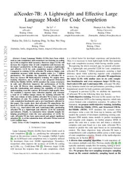 aiXcoder-7B: A Lightweight and Effective Large Language Model for Code Processing