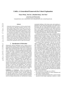 CohEx: A Generalized Framework for Cohort Explanation