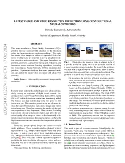 Latent Image and Video Resolution Prediction using Convolutional Neural
  Networks