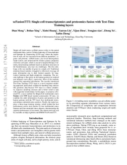scFusionTTT: Single-cell transcriptomics and proteomics fusion with
  Test-Time Training layers