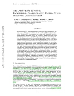 The Latent Road to Atoms: Backmapping Coarse-grained Protein Structures
  with Latent Diffusion