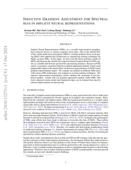 Inductive Gradient Adjustment For Spectral Bias In Implicit Neural
  Representations