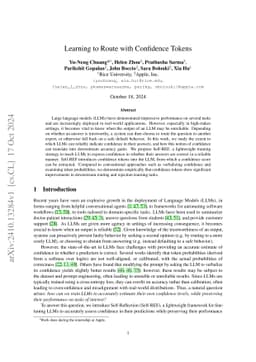 Learning to Route LLMs with Confidence Tokens