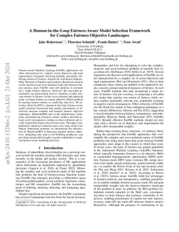 A Human-in-the-Loop Fairness-Aware Model Selection Framework for Complex
  Fairness Objective Landscapes