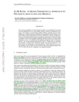 LLM-Rank: A Graph Theoretical Approach to Pruning Large Language Models