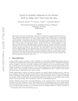 Limits to scalable evaluation at the frontier: LLM as Judge won't beat twice the data