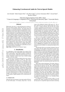 Enhancing Crowdsourced Audio for Text-to-Speech Models