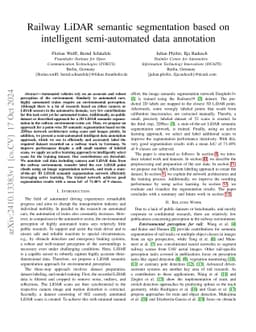 Railway LiDAR semantic segmentation based on intelligent semi-automated
  data annotation
