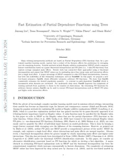 Fast Estimation of Partial Dependence Functions using Trees