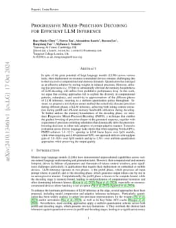 Progressive Mixed-Precision Decoding for Efficient LLM Inference