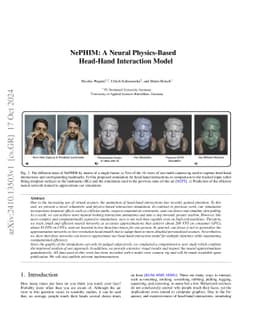 NePHIM: A Neural Physics-Based Head-Hand Interaction Model