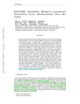 RAG-DDR: Optimizing Retrieval-Augmented Generation Using Differentiable Data Rewards