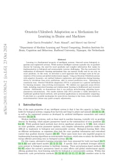 Ornstein-Uhlenbeck Adaptation as a Mechanism for Learning in Brains and
  Machines