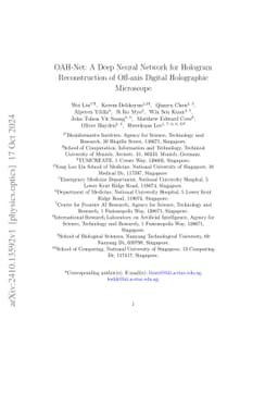 OAH-Net: A Deep Neural Network for Hologram Reconstruction of Off-axis
  Digital Holographic Microscope