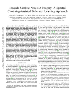 Towards Satellite Non-IID Imagery: A Spectral Clustering-Assisted
  Federated Learning Approach