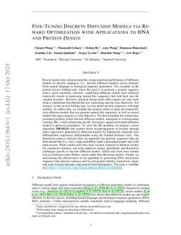 Fine-Tuning Discrete Diffusion Models via Reward Optimization with Applications to DNA and Protein Design