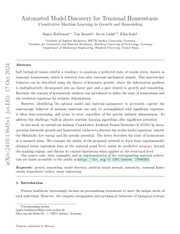Automated Model Discovery for Tensional Homeostasis: Constitutive
  Machine Learning in Growth and Remodeling