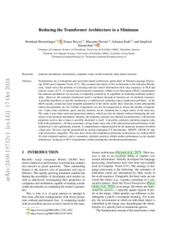 Reducing the Transformer Architecture to a Minimum