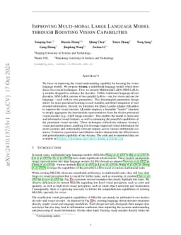 Improving Multi-modal Large Language Model through Boosting Vision
  Capabilities