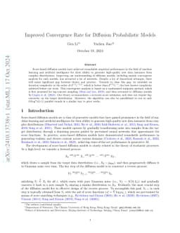 Improved Convergence Rate for Diffusion Probabilistic Models
