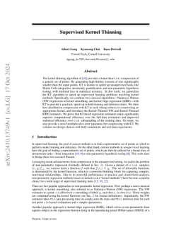 Supervised Kernel Thinning