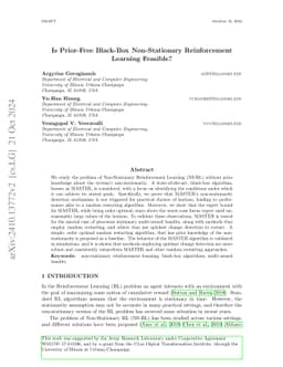 Is Prior-Free Black-Box Non-Stationary Reinforcement Learning Feasible?
