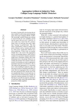 Aggregation Artifacts in Subjective Tasks Collapse Large Language Models' Posteriors
