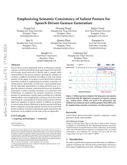 Emphasizing Semantic Consistency of Salient Posture for Speech-Driven
  Gesture Generation