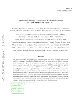 Machine-Learning Analysis of Radiative Decays to Dark Matter at the LHC