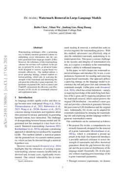 De-mark: Watermark Removal in Large Language Models