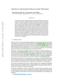 Artificial Kuramoto Oscillatory Neurons