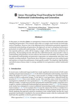 Janus: Decoupling Visual Encoding for Unified Multimodal Understanding
  and Generation