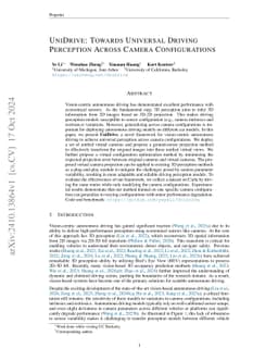 UniDrive: Towards Universal Driving Perception Across Camera
  Configurations