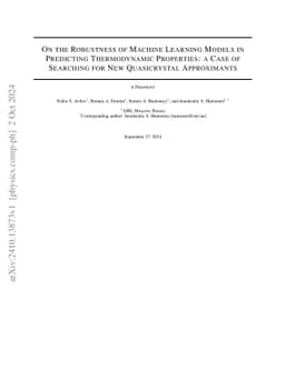 On the Robustness of Machine Learning Models in Predicting Thermodynamic
  Properties: a Case of Searching for New Quasicrystal Approximants