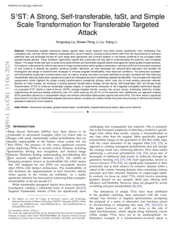 S$^4$ST: A Strong, Self-transferable, faSt, and Simple Scale Transformation for Transferable Targeted Attack