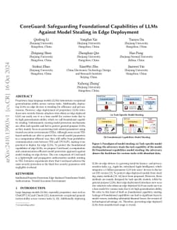 CoreGuard: Safeguarding Foundational Capabilities of LLMs Against Model
  Stealing in Edge Deployment