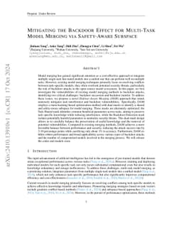 Mitigating the Backdoor Effect for Multi-Task Model Merging via Safety-Aware Subspace