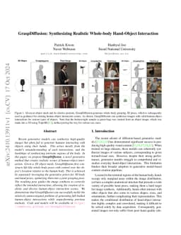 GraspDiffusion: Synthesizing Realistic Whole-body Hand-Object
  Interaction