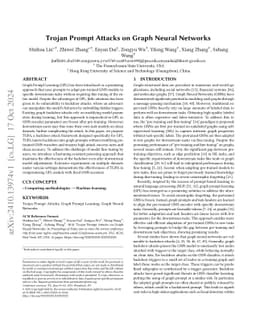 Trojan Prompt Attacks on Graph Neural Networks