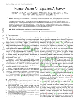 Human Action Anticipation: A Survey