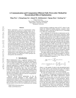 A Communication and Computation Efficient Fully First-order Method for
  Decentralized Bilevel Optimization