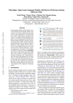 MetaAlign: Align Large Language Models with Diverse Preferences during
  Inference Time