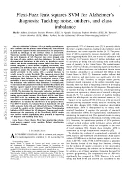 Flexi-Fuzz least squares SVM for Alzheimer's diagnosis: Tackling noise,
  outliers, and class imbalance