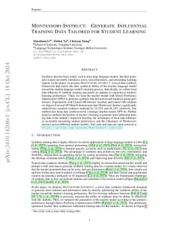 Montessori-Instruct: Generate Influential Training Data Tailored for
  Student Learning