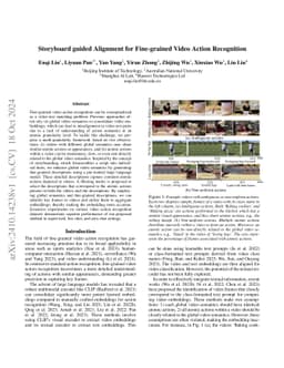 Storyboard guided Alignment for Fine-grained Video Action Recognition