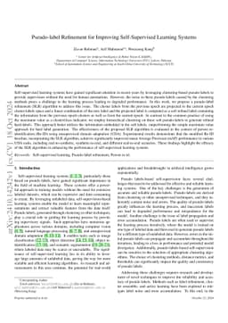 Pseudo-label Refinement for Improving Self-Supervised Learning Systems