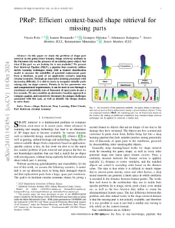 PReP: Efficient context-based shape retrieval for missing parts